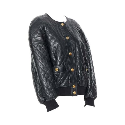 chanel bomber|Chanel leather jacket.